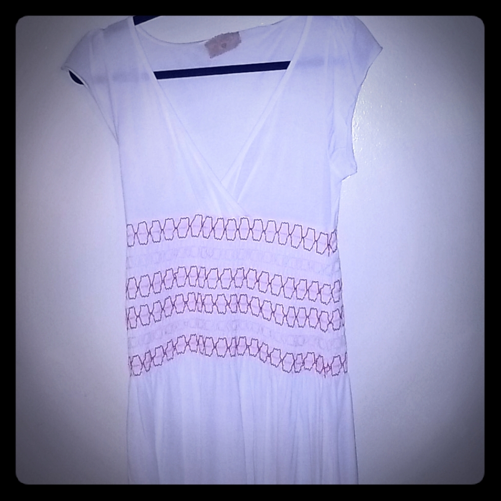 Smocked bodice beach dress
